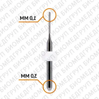 Фреза сферическая по стеклокерамике 1,0 / 3 мм Imes Icore 250