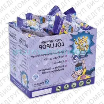 Леденец со 100 ксилитом XyliPOP Lolli, голубика, 50 шт. по 6 г