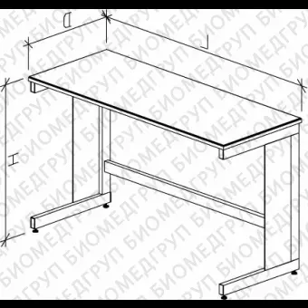 Стол лабораторный высокий, 1800х750х900, столешница пластик с бортиком