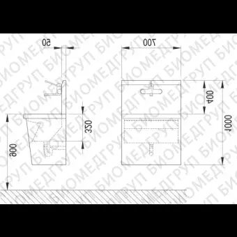 Хирургический умывальник 1 место SURSINK1