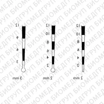 LM 530B  зонд пародонтологический со шкалой 3 мм, окончание  шарик
