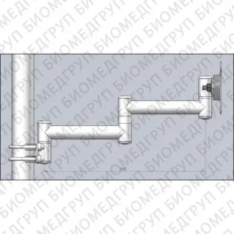 DS302  кронштейн для стоматологической установки, длина 450 мм, провода снаружи