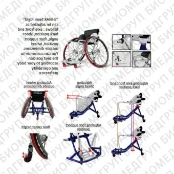 Инвалидная коляска активного типа BMAX TK  Semi Adjustable