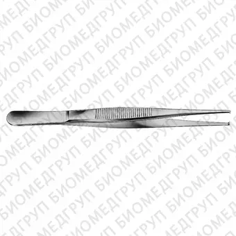 BD549R  пинцет хирургический, зубчики 1х2, длина 160 мм