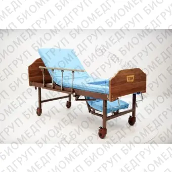 Кровать механическая с функцией кардиокресло, независимыми винтовыми регулировками, на колесах