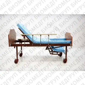 Кровать механическая с функцией кардиокресло, независимыми винтовыми регулировками, на колесах