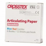 Артикуляционная бумага красно-синяя, подковообразная, 6 х 12 листов