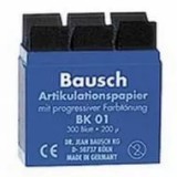 BAUSCH (БАУШ) артикуляционная бумага BK 01 I-формы, синяя, 200 мкм., 300 листов