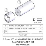 Набор спейсеров для образцов, 6,0 мм, 155 мкл; Содержит 10 нижних прокладок из ПТФЭ и 10 крышек из ПТФЭ