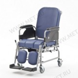 Кресло-каталка с сан.оснащением и возможностью наезда на унитаз, 46 см